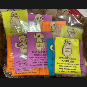 pocket hugs, various animals, colors and styles