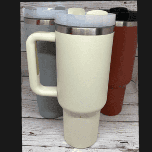40 oz tumbler with handle and straw